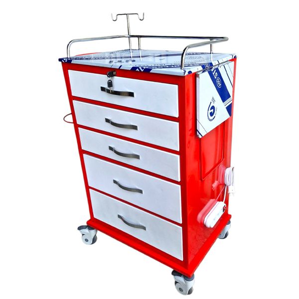 ترالی بیمارستانی مدل 5 کشو کد em5